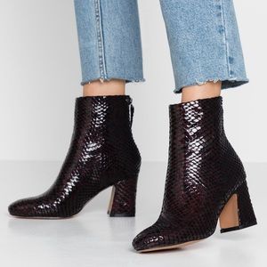 TOPSHOP Burgundy Belize Smart Boot